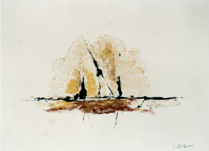 Malerei zum Thema Boote und Meer von Jan Schröder