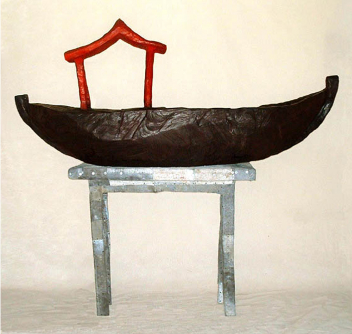 Skulptur zum Thema Boote und Meer