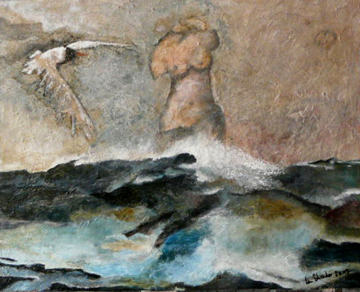 Malerei zum Thema Boote und Meer von Jan Schröder