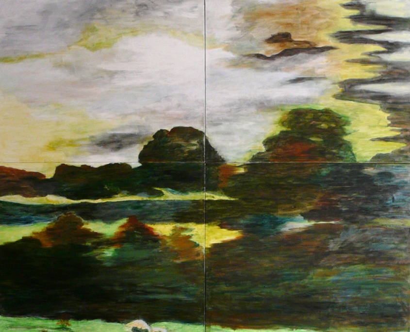 Irland III, Vorbeifahrt, Weidelandschaft County Mayo Gemälde zu Irland des Künstlers Jan Schröder