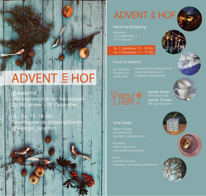 Einladungskarte zu Advent im Hof 2022