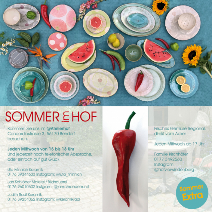 Sommer im Hof bezeichnet Ausstellungen in Atelierhof Bendorf